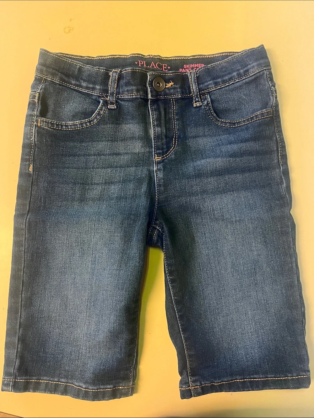 The Children's Place Dark Blue Girls' Cropped Skimmer Jeans